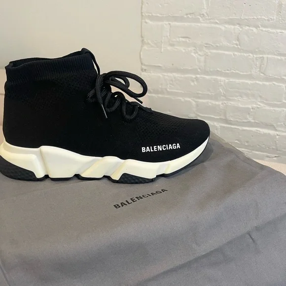 Balenciaga | Shoes | Balenciaga Lt Lace Up Sneakers In Black  display picture 2
